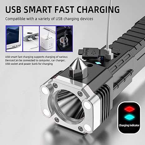 8 In 1Torch – Rechargeable LED Flashlight